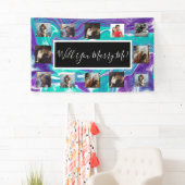 プロポーザルのバナーを写真と一緒に結婚するか 横断幕 (インサイチュ)