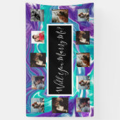 プロポーザルのバナーを写真と一緒に結婚するか 横断幕 (縦)