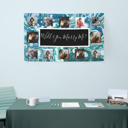 プロポーザルのバナーを写真と一緒に結婚するか 横断幕 (トレードショー)