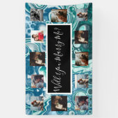 プロポーザルのバナーを写真と一緒に結婚するか 横断幕 (縦)