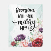 プロポーザルの小道具 |私と結婚してくれる？ フリースブランケット (正面)