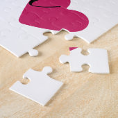 プロポーザルをパーソナライズしたハート ジグソーパズル (側面)