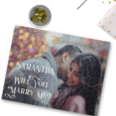 プロポーザルを結婚して写真をパーソナライズ ジグソーパズル