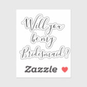 プロポーザルデカール私の花嫁のメイドになる?ステッカー シール (シート)