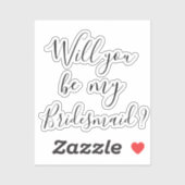 プロポーザルデカール私の花嫁のメイドになる?ステッカー シール (シート)