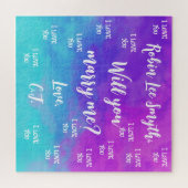 プロポーザルパーソナライズされたジグソーパズル ジグソーパズル (横)