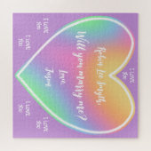 プロポーザルパーソナライズされたジグソーパズル ジグソーパズル (横)