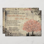 プロポーザルモンツリーヴィンテージウェディング招待状 招待状 (正面/裏面)