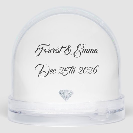 プロポーザル雪の球体 (裏面)