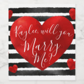 プロポーショカスタムン・ワインラベルを結婚してほしい ワインラベル (シングルラベル)