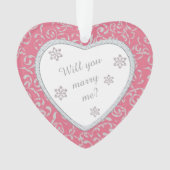 プロポーショ結婚ンピンクダマスダイヤフェイクモンド オーナメント (正面)