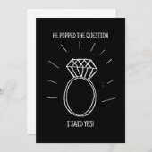 プロポーズされたの 私はイエス! 婚約カード セーブザデート (正面/裏面)