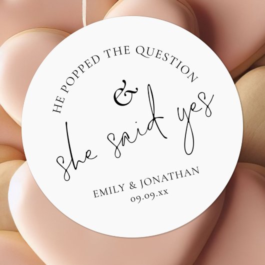 プロポーズされた彼女はイエスと答えた ラウンドシール
