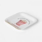 プロポーズされた ブライダルシャワーポップコーン ペーパープレート (傾斜あり)