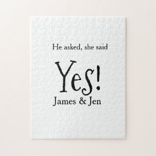 プロポーズしたらイエスと言われた 結婚パーティー 名前だけ ジグソーパズル