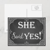 プロポーズしたら彼女は「イエス」と言った 結婚式の招待状 フォトプロップ 案内ポストカード (正面/裏面)