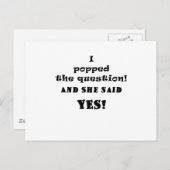 プロポーズしたらOKされた！ 案内ポストカード (正面/裏面)