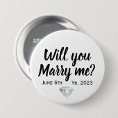 プロポーズして結婚してくれ 缶バッジ (正面&裏面)