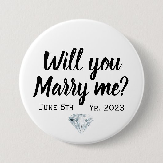 プロポーズして結婚してくれ 缶バッジ (正面)