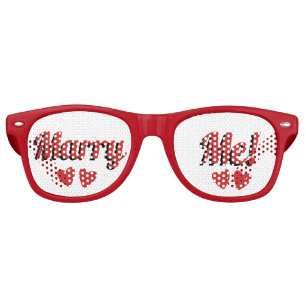 プロポーズに「Marry Me」サングラス レトロサングラス