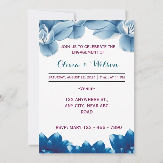 プロポーズのお知らせ 招待状 (正面)