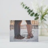 プロポーズのカリグラフィー（黒）, フォトエンゲージメント 案内ポストカード (スタンド正面)