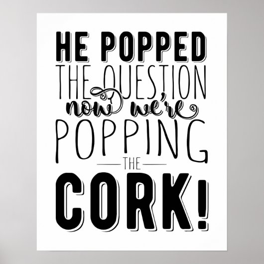 プロポーズの質問 結婚前のお披露目パーティ ポスター (正面)