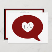 プロポーズスピーチバブル 招待状 (正面/裏面)