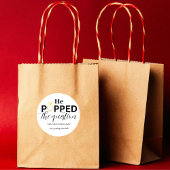 プロポーズパーティー ステッカー, 彼は質問を投げかけた ラウンドシール