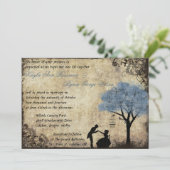 プロポーズヴィンテージウェディング招待状イン青 招待状 (スタンド正面)