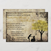 プロポーズヴィンテージウェディング招待状イン黄色 招待状 (正面/裏面)