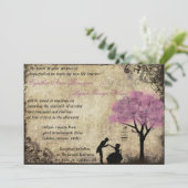 プロポーズヴィンテージウェディング招待状ピンク 招待状 (スタンド正面)