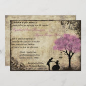 プロポーズヴィンテージウェディング招待状ピンク 招待状 (正面/裏面)