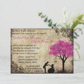 プロポーズヴィンテージウェディング招待状ホットピンク 招待状 (スタンド正面)