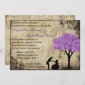 プロポーズヴィンテージウェディング招待状。 招待状 (正面/裏面)