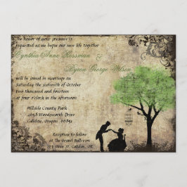 プロポーズヴィンテージウェディング招待状inグリーン 招待状