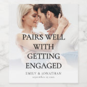 プロポーズ写真と相性抜群 エンゲージメント ワインラベル (シングルラベル)