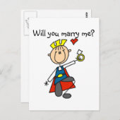 プロポーズ結婚のTシャツとギフトを結婚 ポストカード (正面/裏面)