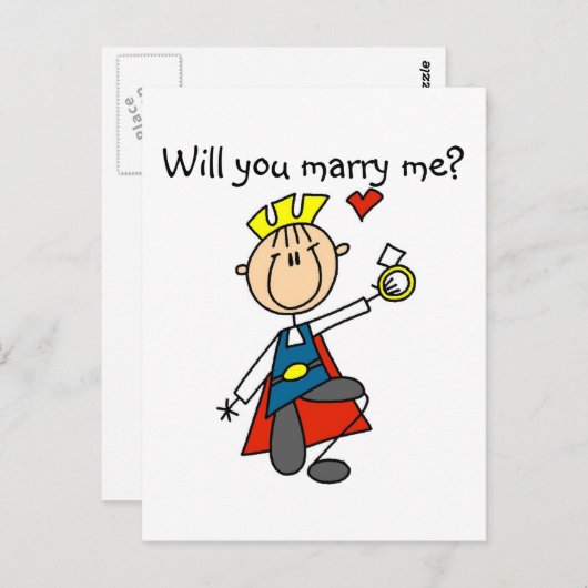 プロポーズ結婚のTシャツとギフトを結婚 ポストカード (正面/裏面)