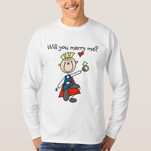 プロポーズ結婚のTシャツとギフトを結婚 Tシャツ (正面)