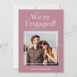プロポーズ記念日と結婚式の日のお知らせフォト 案内状