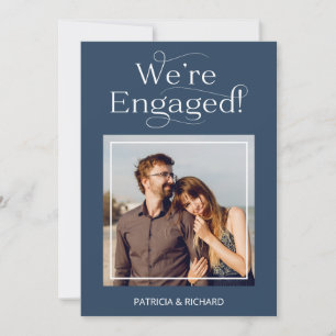 プロポーズ記念日と結婚式の日のお知らせフォト 案内状