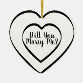 プロポーズ オーナメント - 私と結婚してくれますか ハート (正面)