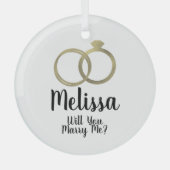 プロポーズ オーナメント - 結婚してくれませんか リング (正面)