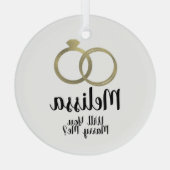 プロポーズ オーナメント - 結婚してくれませんか リング (裏面)