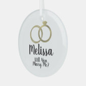 プロポーズ オーナメント - 結婚してくれませんか リング (正面左)