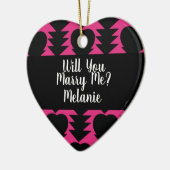 プロポーズ オーナメント - 結婚してくれ 黒白 トリブ (左)