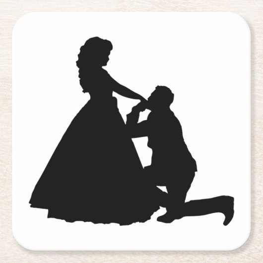 プロポーズ スクエアペーパーコースター (正面)