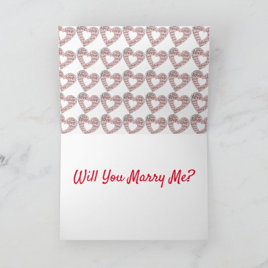 プロポーズ ハート カード (内部)