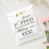 プロポーズ ポップコーン プレゼント ダイヤモンド リング フェイバーバッグ (封をした状態)